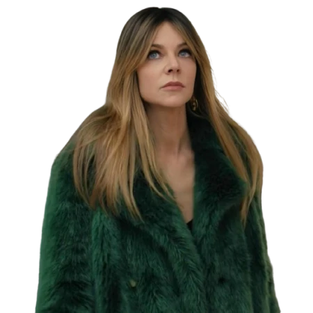 Morgan Gillory High Potential Green Fur Jacket